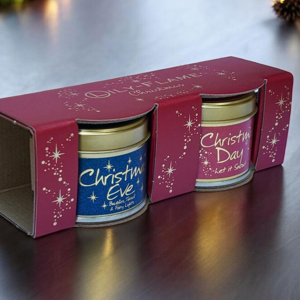 Lily-Flame Christmas 2 Mini Tin Candle Gift Set Extra Image 1